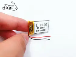 Li-po 3,7 V литий-полимерный аккумулятор 602035 400 мАч ручной gps MP3 MP4 MP5 навигатор литий Батарея