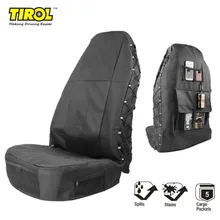 TIROL Black Waterproof Universal Car Bucket Seat Cover Multi-Pockets Organizer Storage Holder Protector 1 Pack Free Shipping