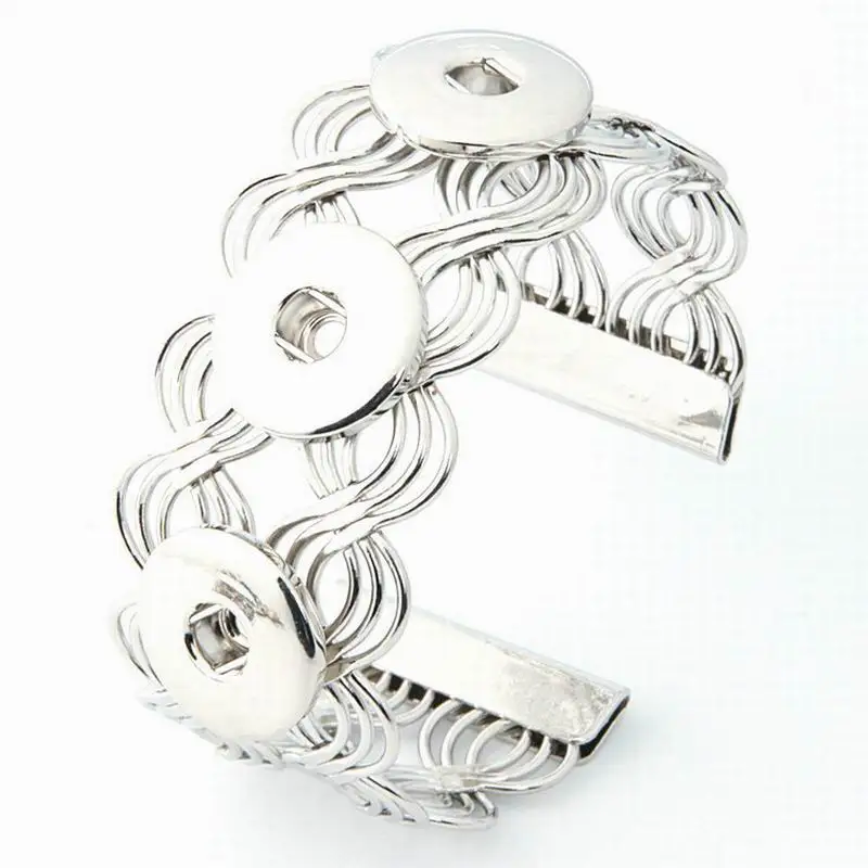 Высококачественные золотые и серебряные панк полые браслеты кнопки браслет 3 18