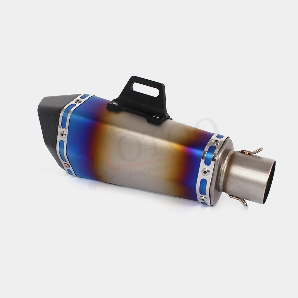 Motoo-51mm motocicleta universal real Carbon Fibra silenciador de escape Acero inoxidable escape para la mayoría de la motocicleta Motoo-51mm motocicleta universal real Carbon Fibra silenciador de escape Acero inoxidable escape para la mayoría de la motocicleta