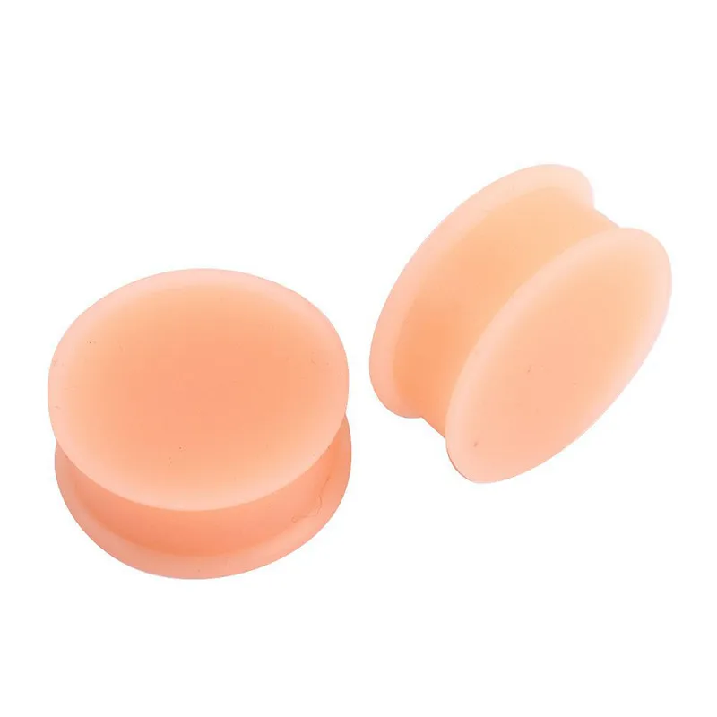 Fashion Body Piercing Jewelry for Women Men Ear Plugs Opal Stone in Silicone Ear Tunnels Flesh Ear Skin Expander Earring Stretch