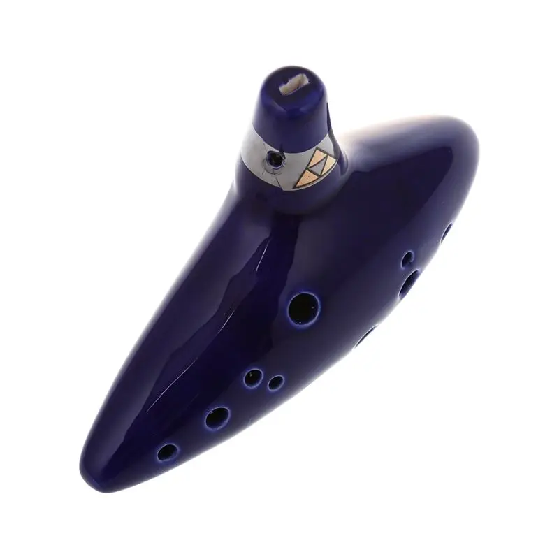 12 Hole Ocarina Ceramic Alto C Legend of Zelda Ocarina Flute Blue Instrument