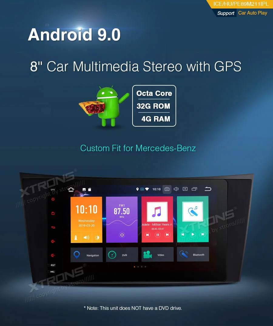 Flash Deal 8" Android 9.0 Pie OS Car Multimedia Navigation GPS Radio for Mercedes-Benz E-Class W211 2002-2008 & CLS-Class W219 2005-2006 1