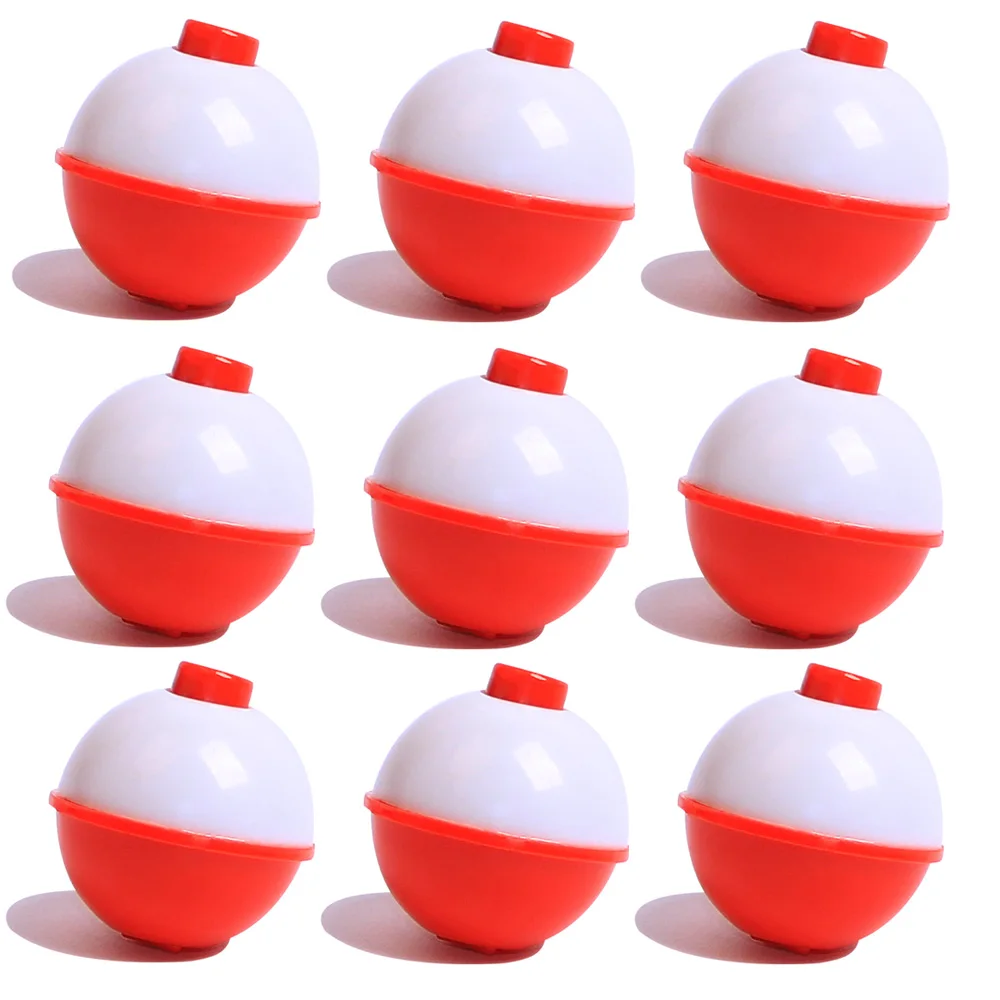 10pcs 0.5Inch Round Plastic Fishing Float Sea Fishing Floats Bobbers