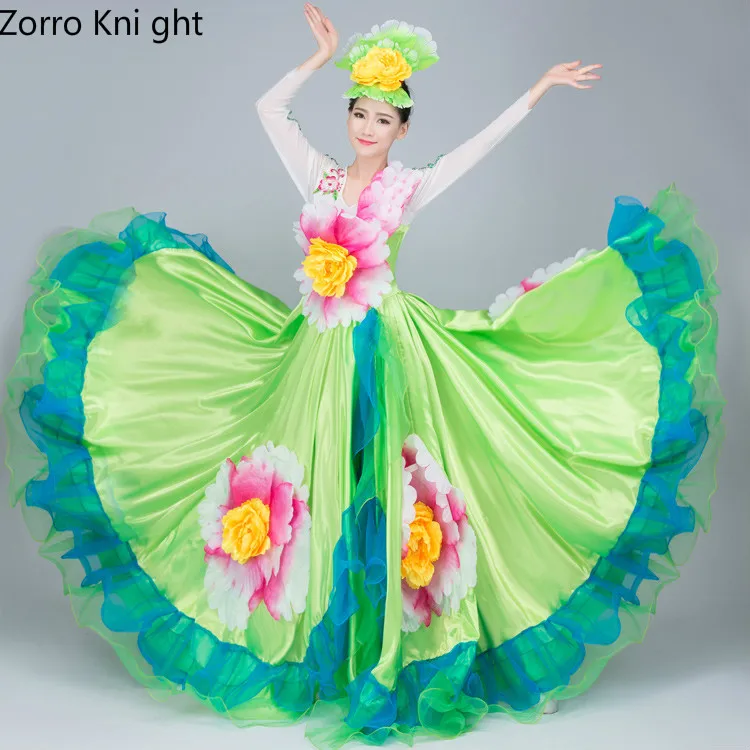 Открытая танцевальная большая юбка для взрослых женщин 2018 новая атмосфера