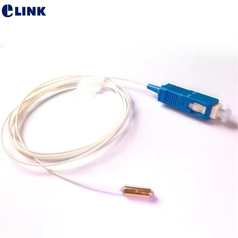 fiber optic Collimator C-Lens 1310nm/1550nm 3.2*9mm Gold Plated Tube G657A1 SC/UPC pigtail 1mtr SM free shipping ELINK 5pc