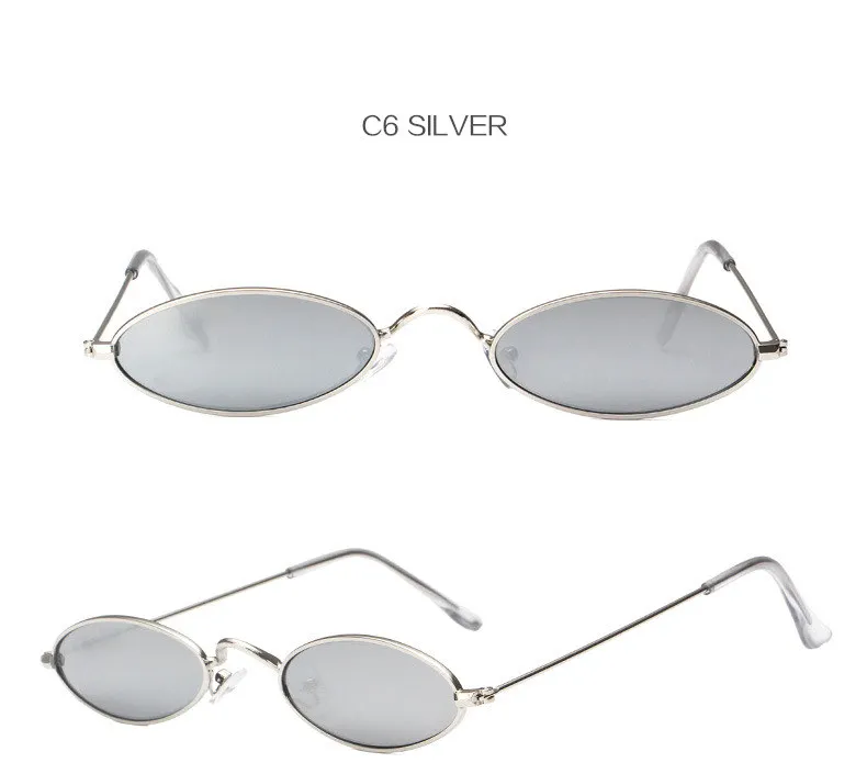 Oulylan классические Овальные Солнцезащитные очки, женские брендовые красные солнцезащитные очки с металлической оправой, мужские маленькие круглые солнцезащитные очки UV400, винтажные женские очки