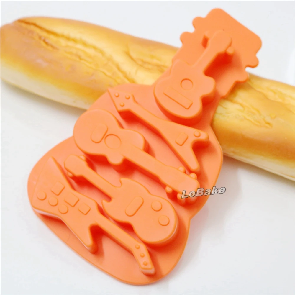 5 видов формы гитары силиконовая форма для конфет и шоколада сахарное ремесло