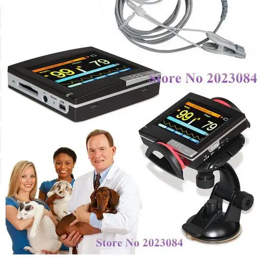 

Free Shipping PM60A-VET Veterinary ICU Patient Monitor Vital Signs SPO2 Pulse Rate,Touch,software
