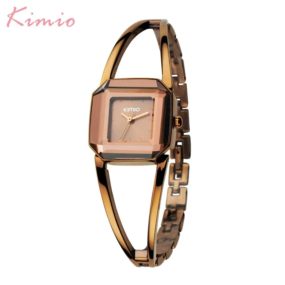 

Kimio Luxury Fashion Square Dial Women Watches Alloy Bracelet Wristwatches Ladies Quartz Clock Female Gift Box relogio feminino
