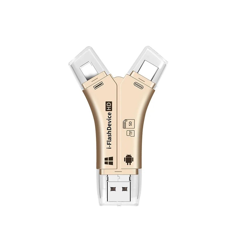 Все в 1 я флэш накопитель Micro Тип usb C TF SD считыватель карт OTG адаптер для iPhone XS MAX XR 5 6 7 8 x Macbook телефона Android