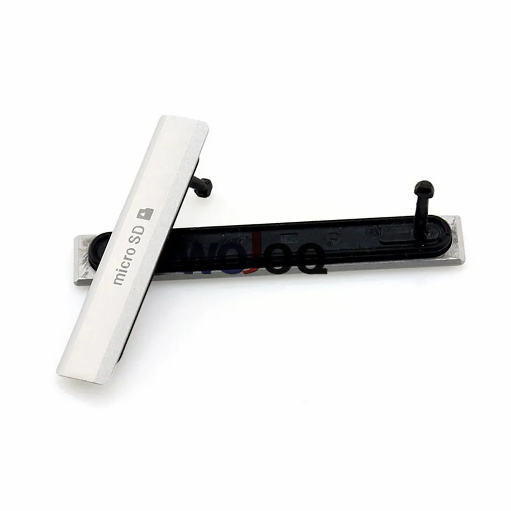 WOJOQ New USB Charging Port Dust Plug Cover For Sony Z2 L50W D6503 D6502 D6543 Micro SD Port + SIM Card Port Slot Cover