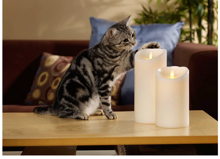 

7.5cmX10cm Ivory Romantic Flameless Cute LED Electronic Flameless Candle Lights Lamp Festival Party Wedding Birthday Gifts
