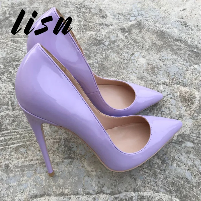 

New Sexy Patent Leather Pointed Toe Pointed Toe Sandals Stilettos Sexy Lady Comfortable Slip On Women Spring Pumps Shoes Women