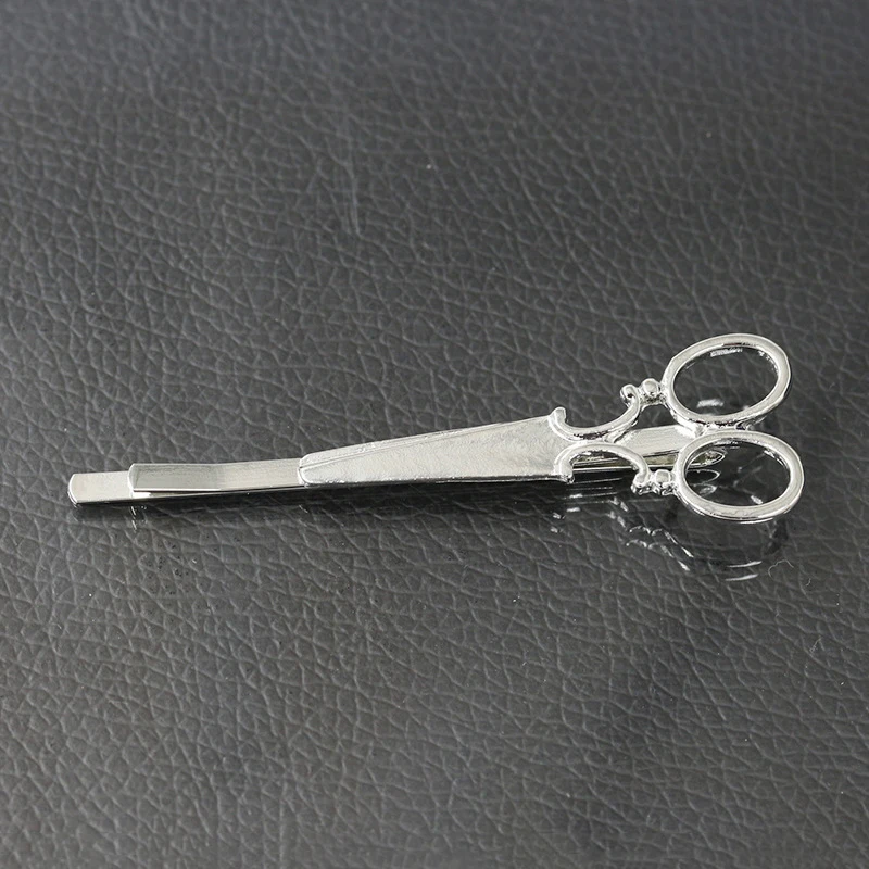 1PC Creative Scissors Shape Chic Women Golden Silvery Scissors Shape Hair Clip Hair Pin Headwear