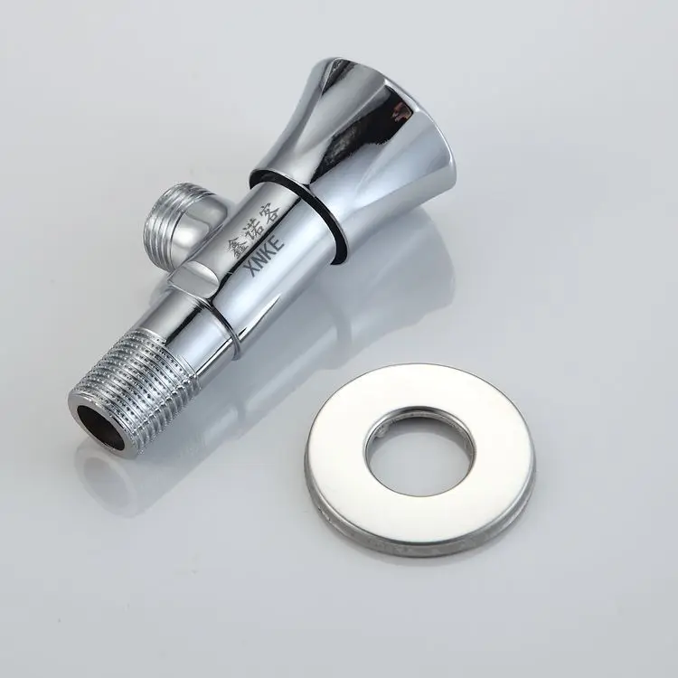 Nanan plumbing hardware accessories high standard plating hot and cold anti cracking triangular valve factory direct