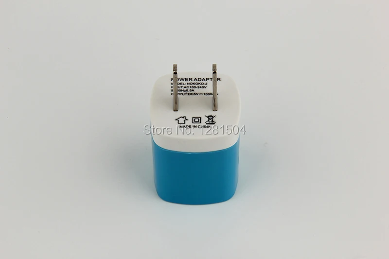 Цветной 1А США штекер Адаптер питания переменного тока домашнее настенное зарядное устройство с отдельным портом, USB зарядное устройство для iPhone 4 5 6 7 Plus htc HuaWei 300 шт./партия