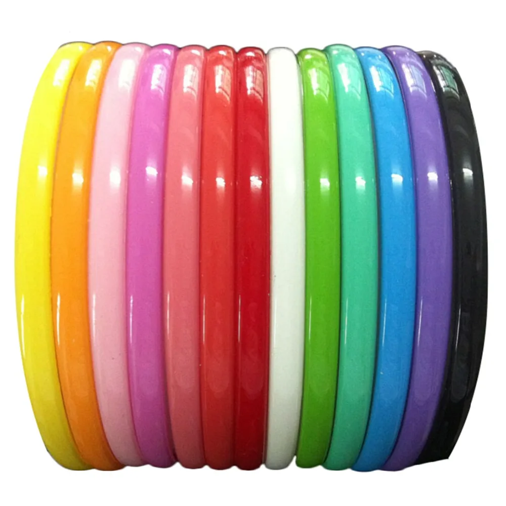 Fashion 8mm Colorful Plastic Headbands Girl's Bright Color Teeth Hair