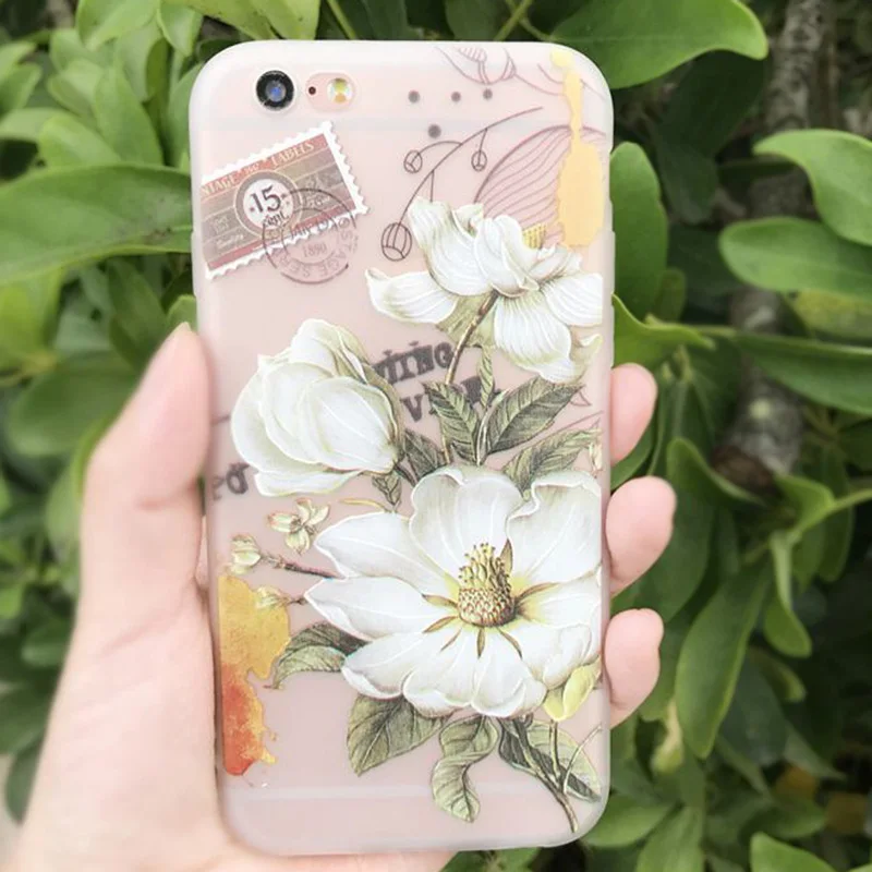 Роскошный ТПУ чехол для iPhone X 9 8 7 Plus 6G 6S 5S SE рельефные мягкие защитные чехлы Чехол