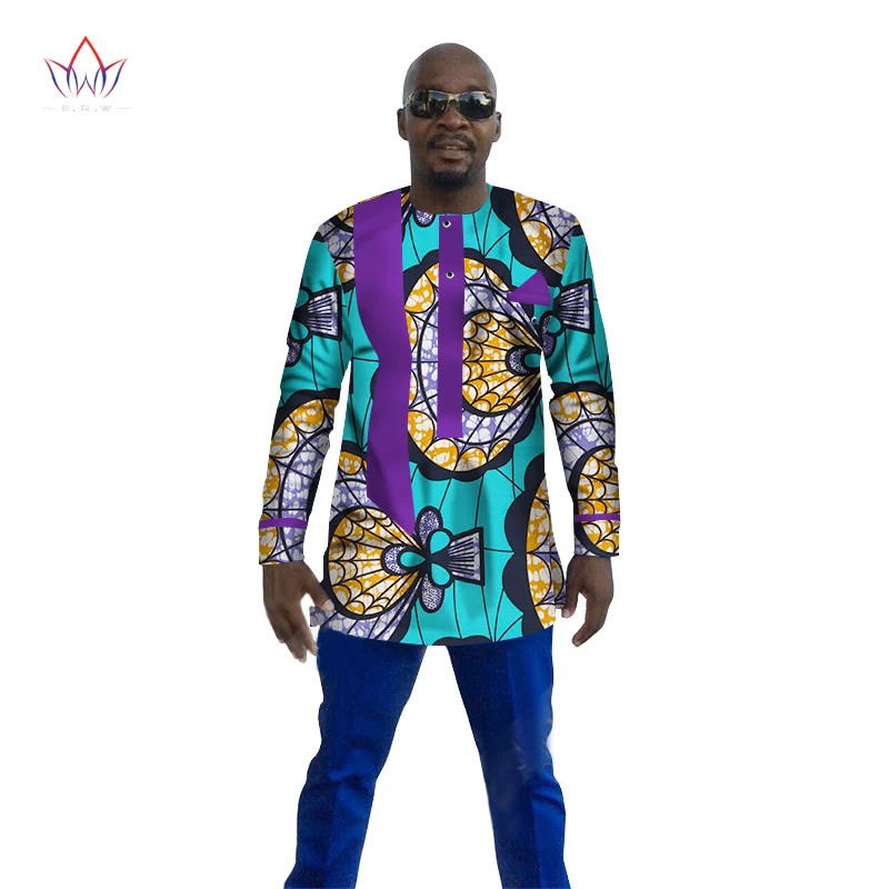 Новинка 2017 года Дашики Для мужчин рубашка с длинным рукавом Для мужчин с Африки Костюмы плюс Размеры 6XL Африка Стиль Для мужчин s печати