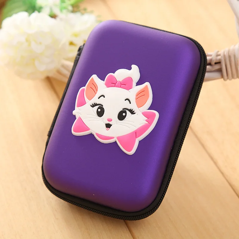 Purple Marie Cat Silicone Coin Purse Rectangle Shaped Cartoon Wallet monederos mujer monedas