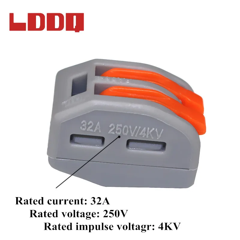 LDDQ 100 шт. разъем PCT212 Универсальный Компактный проводной разъем проводник 2 pin клеммный блок с Рычаг проводной разъем