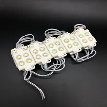 100 шт./лот SM5050 RGB/холодный белый/теплый белый 4 светодиодный пиксельный модульный 12 V Водонепроницаемый IP65 Светодиодная лампа 1 Вт высокой мощности brightnessadvertising