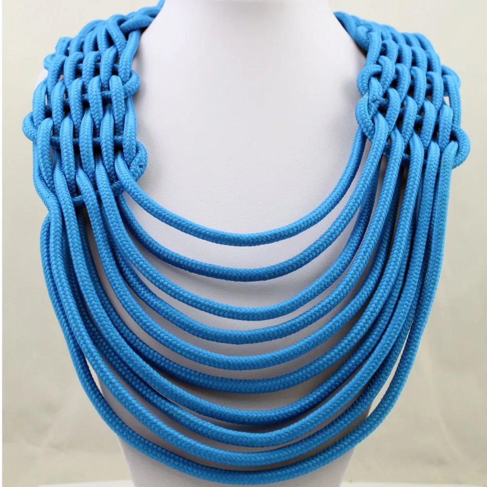 Goede Accessoires neon kleur touw katoen ketting gebreide kettingen