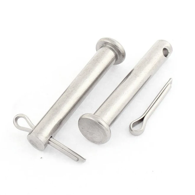 HHTL M8x50mm Flat Head 304 Stainless Steel Round Clevis Pins Fastener