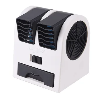 

New Design Mini Double-port Fan Leafless Cooling Quiet Fragrance Mini Portable Fan Portable USB Desktop Box Vaneless Fan.