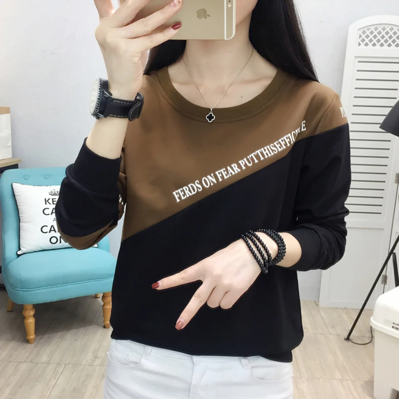  shintimes Letter Casual Clothes Pullover Sweatshirt Sudadera Mujer 2019 Autumn And Winter Hoodies W