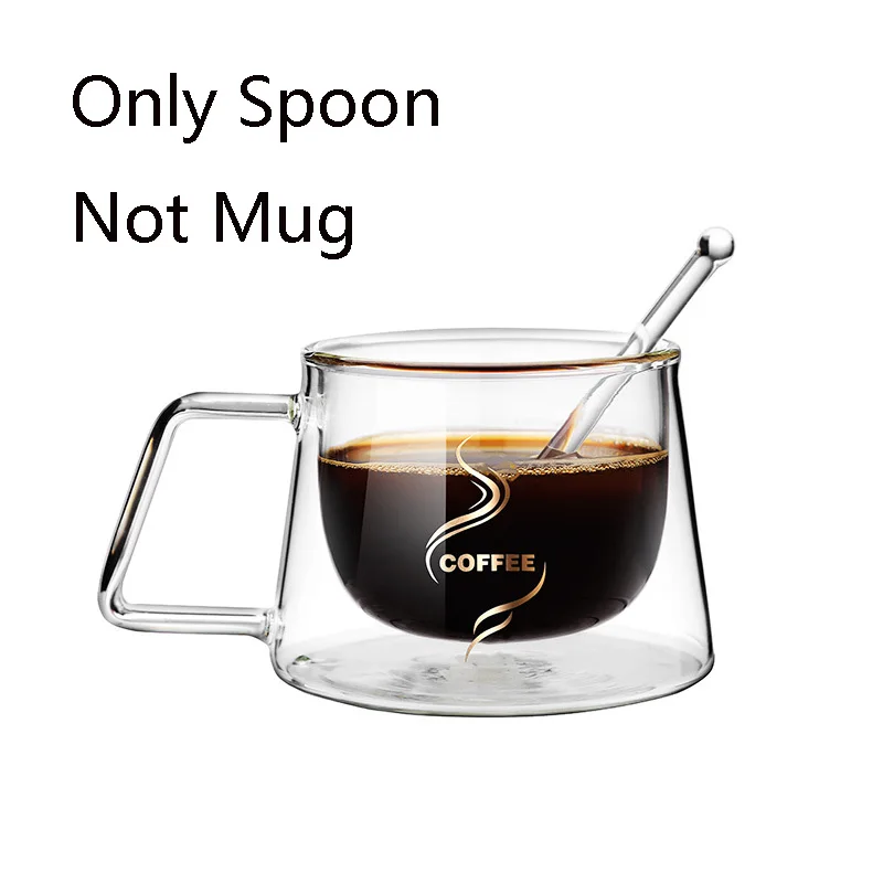 1pc Clear Glass Stirring Coffee Spoon Tea Spoon Dinnerware Eco-friendly Tableware Gift