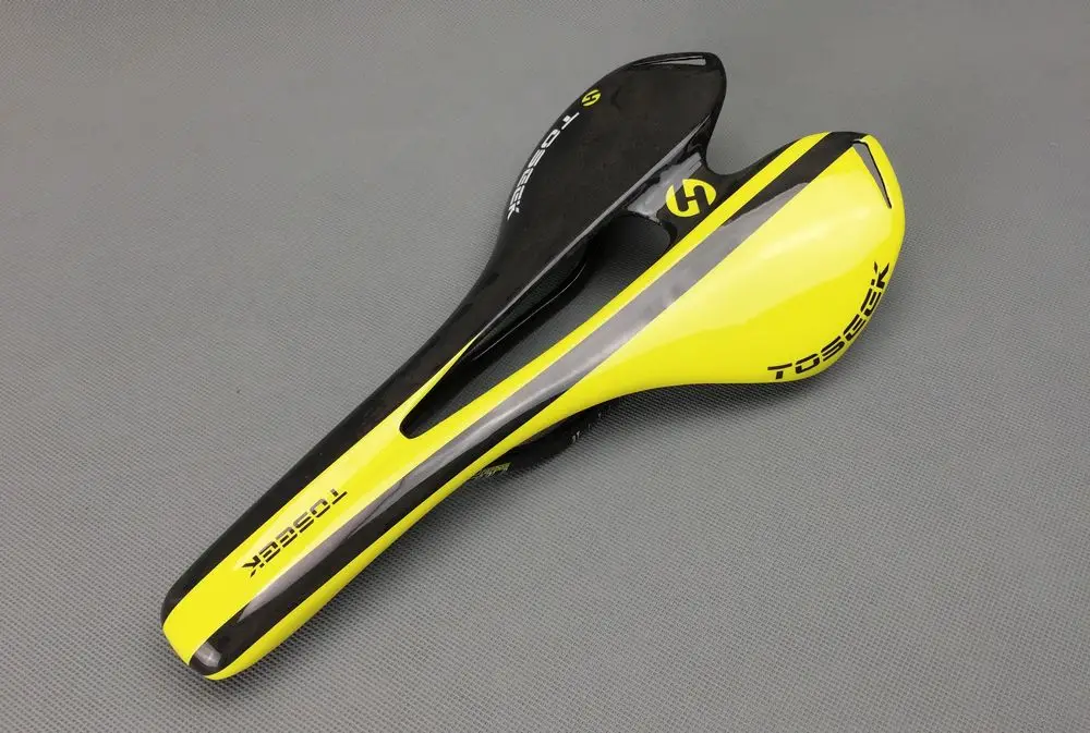 TOSEEK super lightweight carbon fiber Bicycle Road/MTB Cycling Seat Saddles bike parts UD gloss