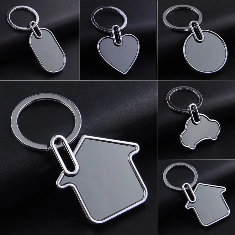 Trendy Business Key Chains Blank Metal Keychain Creative Advertising ...