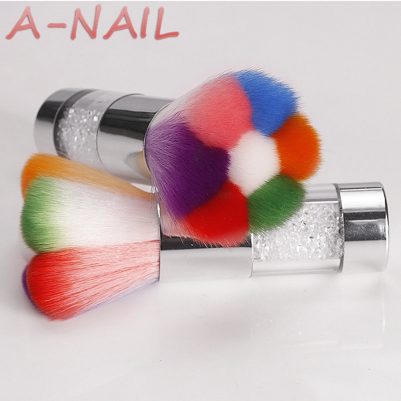 Nail Dust Brushes Acrylic UV Nail Gel Powder Nail Art Dust Remover Brush Cleaner Rhinestones