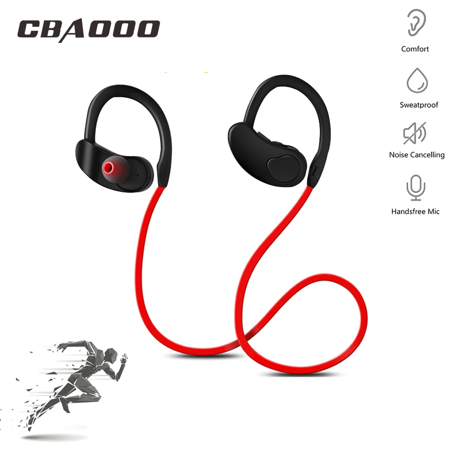

CBAOOO Bluetooth Earphone Headphones Stereo Bass Wireless Headset Sport Bluetooth Earbuds Handsfree with mic for android phone