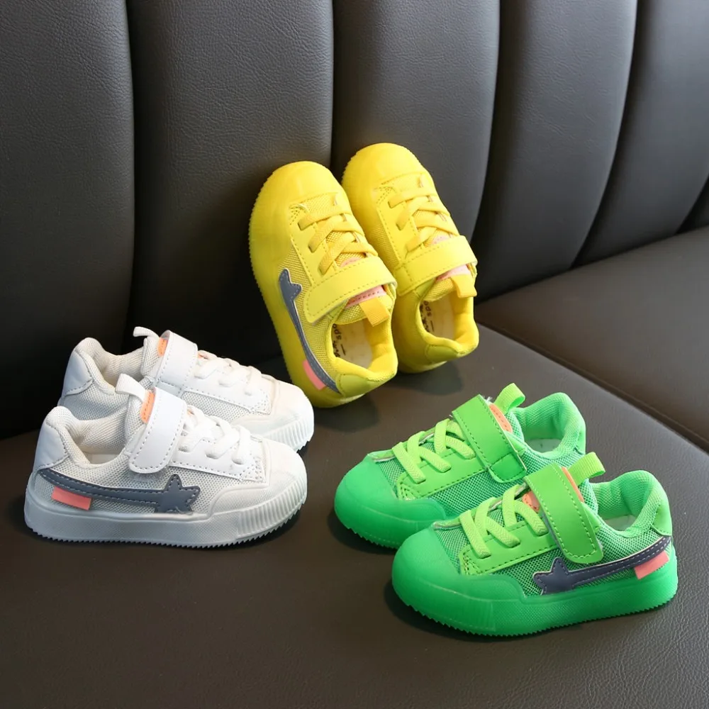 kids sneakers lights bright fluorescent color  breathable kids sneakers non-slip casual basket enfant garcon de marque 40J24 (26)