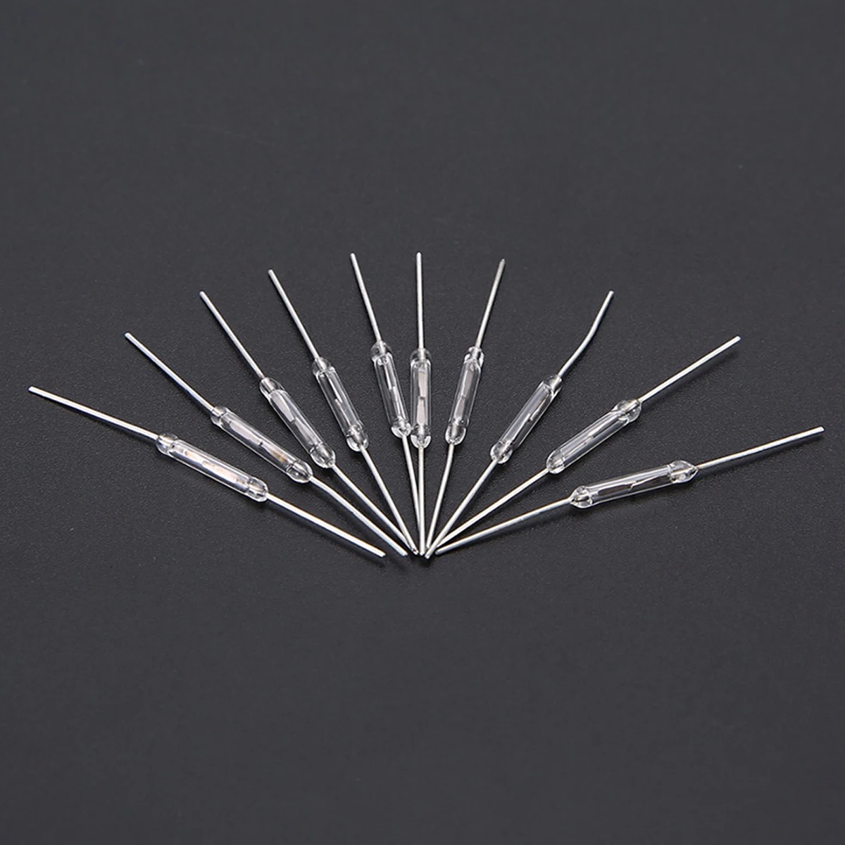 10Pcs Reed Switch Magnetic Switch Normally Open 14mm 10W Glass Reed Switch Pipe Magnetic Induction Switch Lighting Accessories