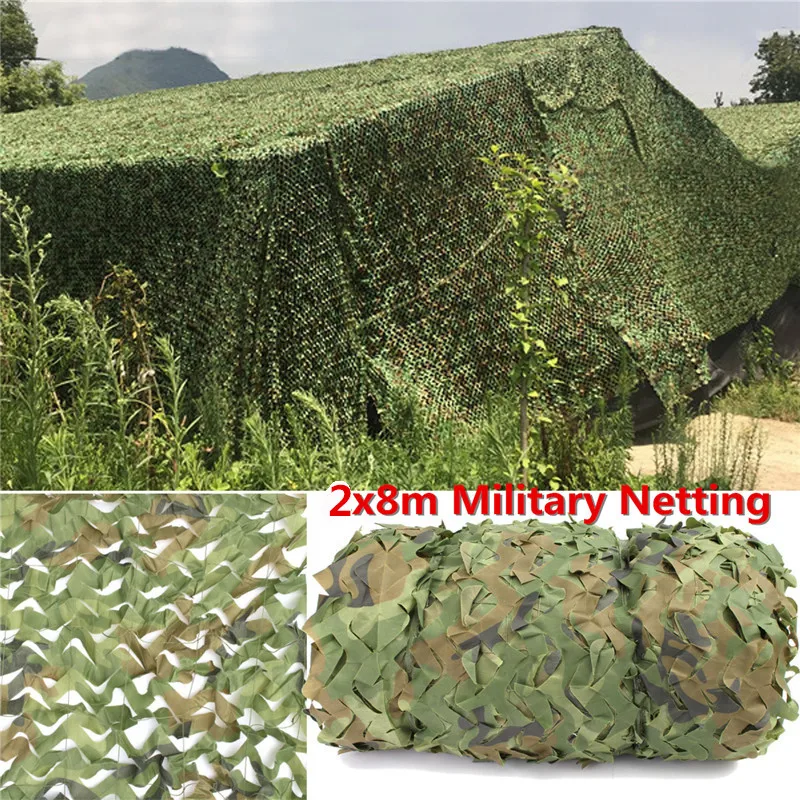 2X5 3X4 2X8 M العسكرية كامو المعاوضة تمويه بنمط التشجير في الهواء الطلق صافي التخييم الصيد الستائر الشاطئ الشمس المأوى غطاء سيارة الديكور