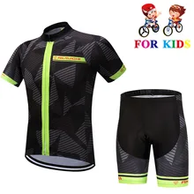 Детская одежда для велоспорта с коротким рукавом, летний комплект для велоспорта для мальчиков, MTB велосипед, Ropa, детская велосипедная одежда, комплект для велоспорта
