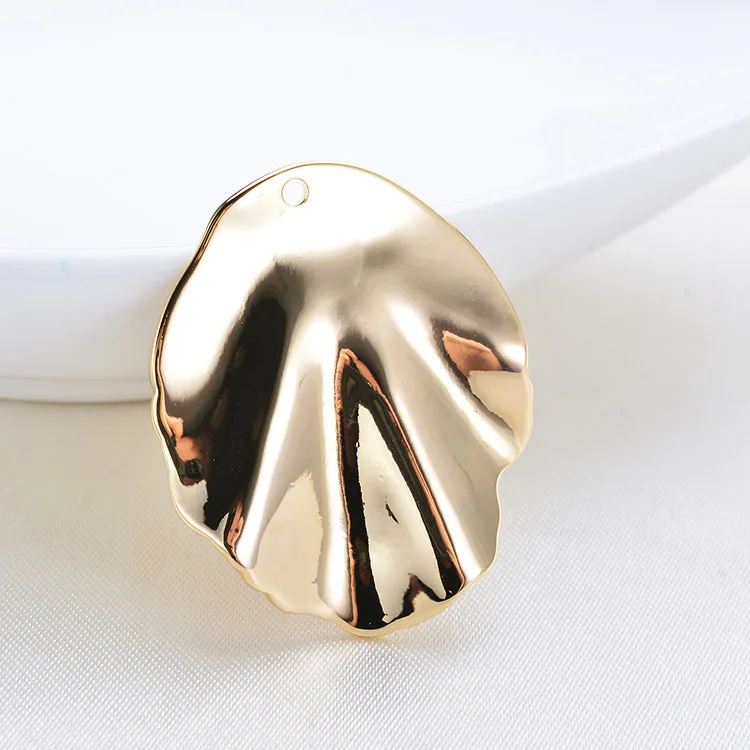 

10PCS 24.5x30MM 24K Gold Color Plated Brass Oval Sector Charm Pendants for DIY Jewelry Making Findings Accessories