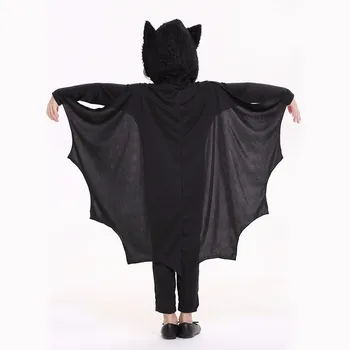 

2019 Kids Girls Bat Costumes Cospla yParty Carnival Halloween Costumes for Child Black Bat Onesies Connect Wings Batman Clothes