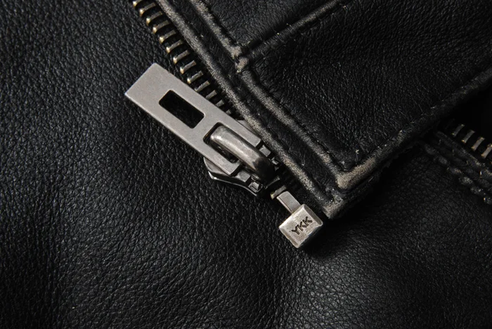 Мужская винтажная короткая куртка из натуральной воловьей кожи простая черная