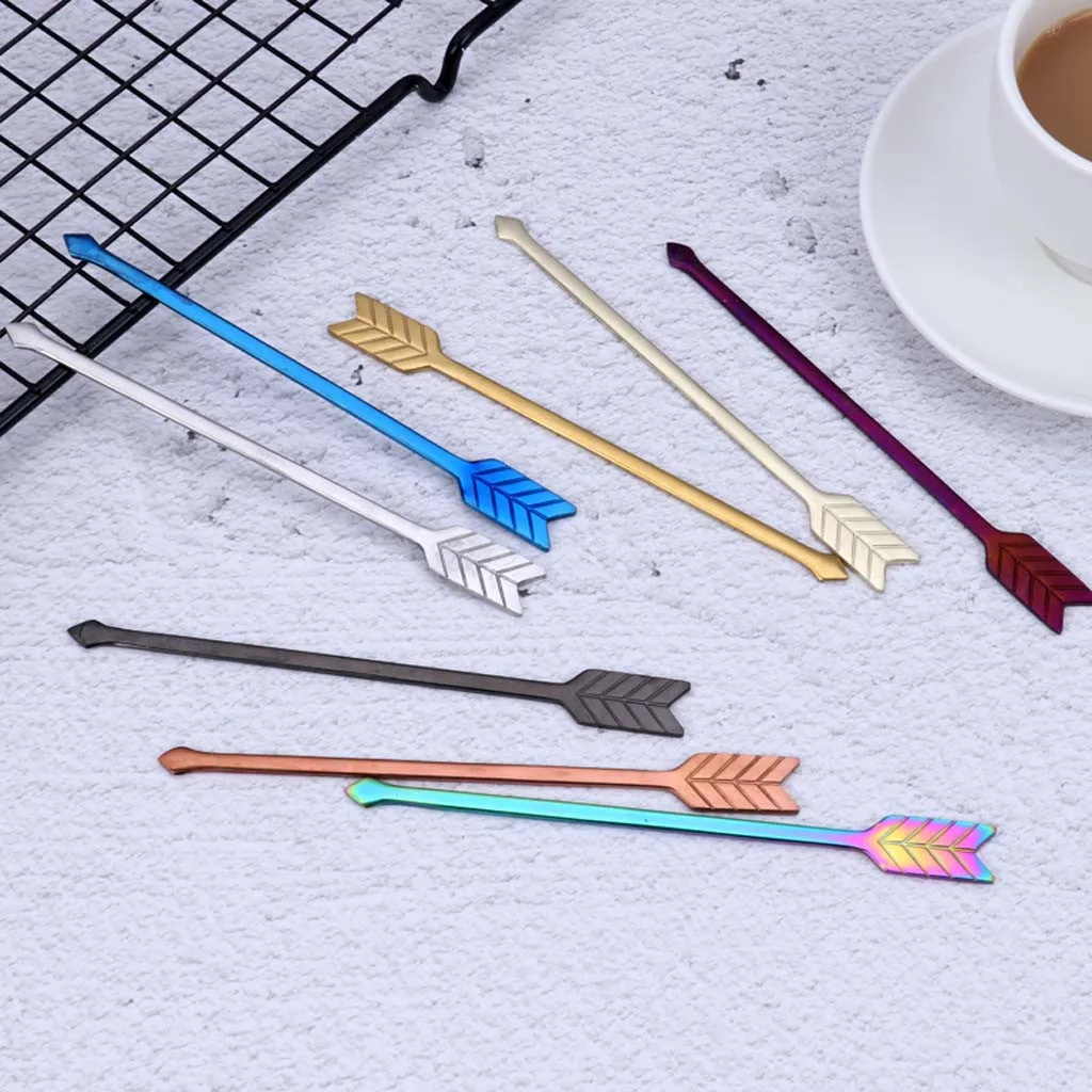 

Stainless Steel Leaves Fork Coffee Tea Spork Flatware Dessert Tool Rainbow Coffee Tea Spoon Flatware Drinking Tools Fork