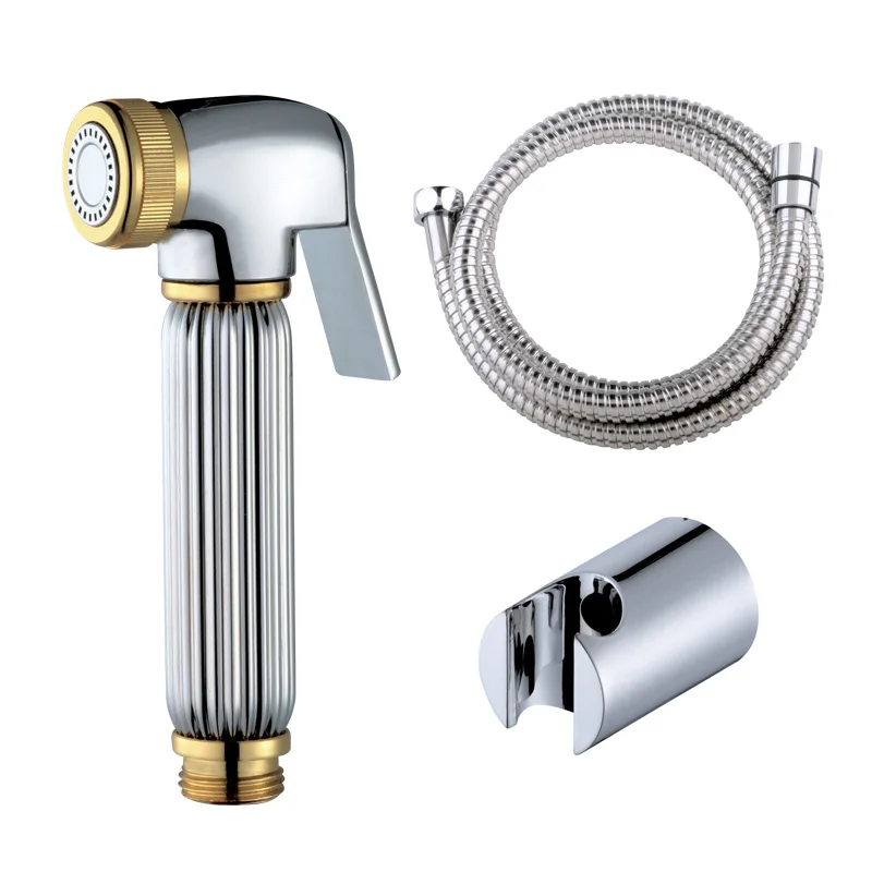 BRASS-Bidet-Shattaf-Douche-Spray-Chrome-Hygienic-Muslim-Toilet-portable-Toilet-Plating-Spray-Nozzle-Sprinkler-Shower