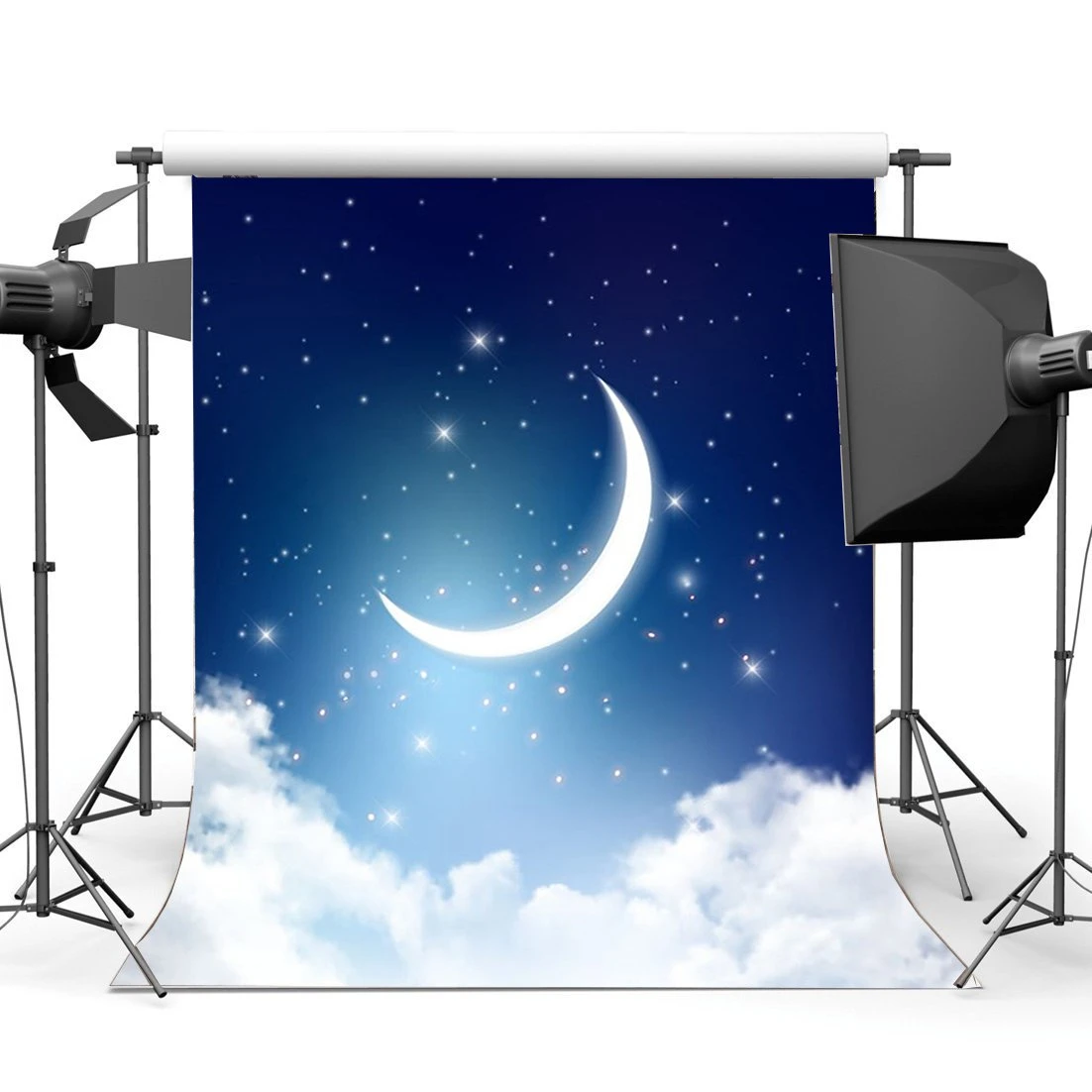 Leowefowa 5X7FT Happy Birthday Backdrop Cartoon Golden Shining Moon Twinkle Stars Bokeh Starry Night Blue Sky White Cloud Vinyl Photography Background Baby Infant Girls 1st Birthday Photo Studio Props Leowefowa 5X7FT Happy Birthday Backdrop Cartoon Golden Shining Moon Twinkle Stars Bokeh Starry Night Blue Sky White Cloud Vinyl Photography Background Baby Infant Girls 1st Birthday Photo Studio Props