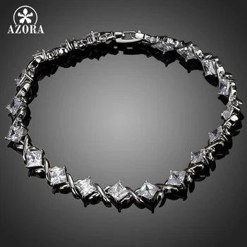 

AZORA Elegant 19pcs Clear Square Cubic Zirconia Bracelet TS0068