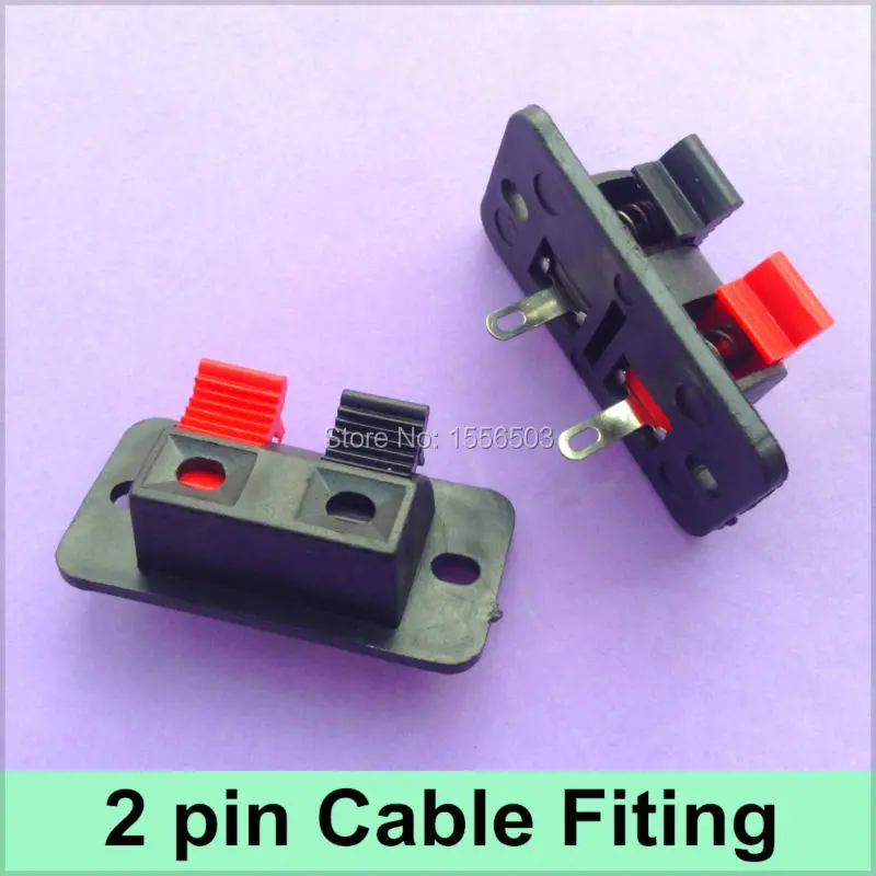 

5X 2 Pin Cable Clips Wedge Spring Clip Connector 2 Bit Red Black LED Strip Test Bracket Fixing Holder Wire Fitting Base