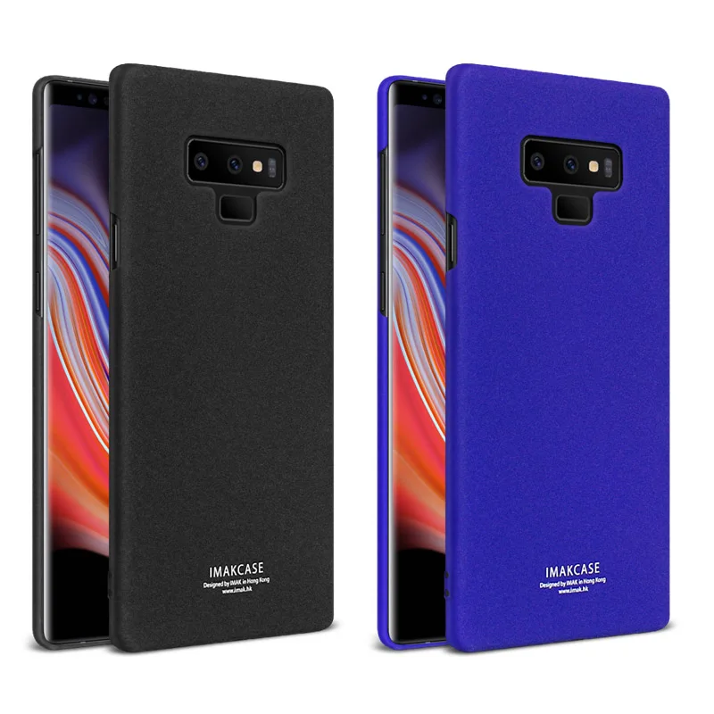 

IMAK For Samsung Galaxy Note 9 8 Frosted Matte Cowboy Quicksand Cover Case+Ring Holder For SS Galaxy S8 S9 Plus S9+ Back Cover