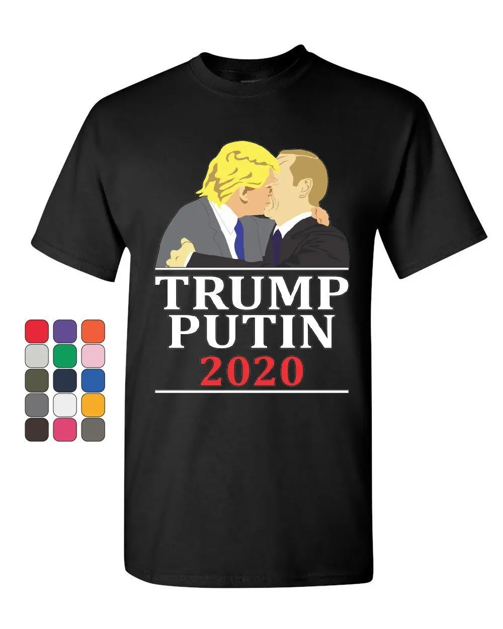 

Trump Putin Kissing T-Shirt Funny Anti Trump Russia Election Mens Tee Shirt